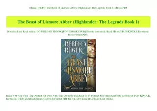 ((Read_[PDF])) The Beast of Lismore Abbey (Highlander The Legends Book 1) eBook PDF