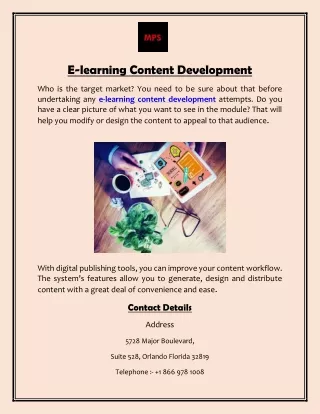 E-learning Content Development