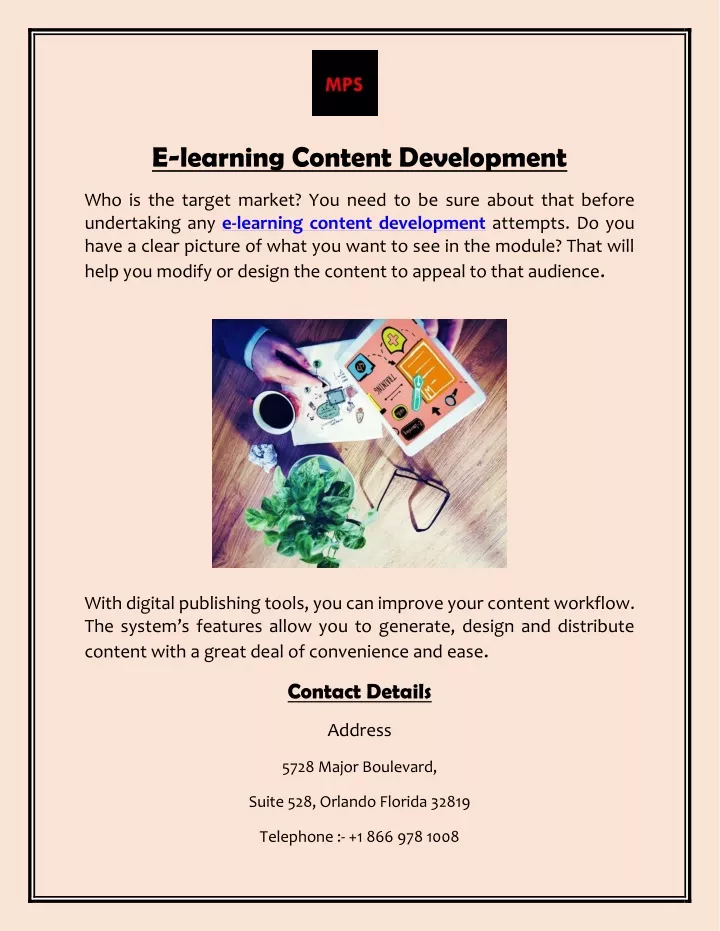 e learning content development