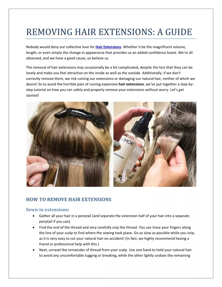 removing hair extensions a guide
