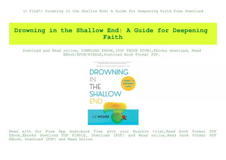 file drowning in the shallow end a guide