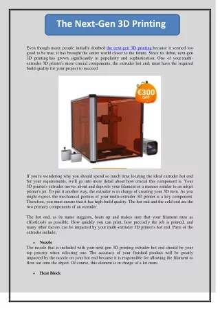 the next gen 3d printing