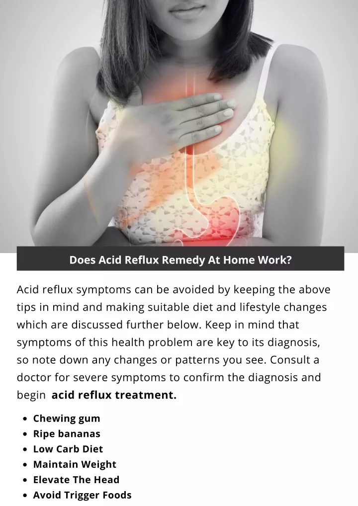 does acid reflux remedy at home work