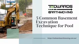 5 Common Basement Excavation Technique for Pool