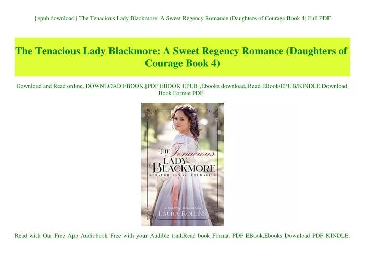 epub download the tenacious lady blackmore
