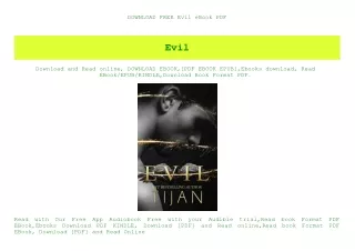 DOWNLOAD FREE Evil eBook PDF
