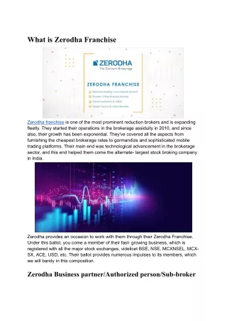 what is zerodha franchise