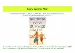 (READ-PDF!) Every Summer After #P.D.F. FREE DOWNLOAD^