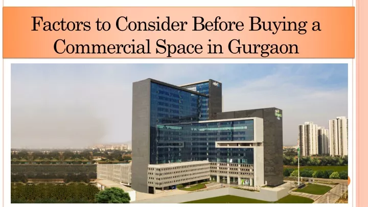 factors to consider before buying a commercial