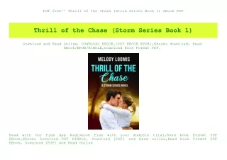Pdf free^^ Thrill of the Chase (Storm Series Book 1) eBook PDF