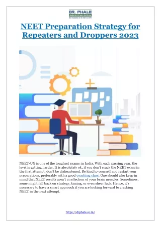 NEET Preparation Strategy for Repeaters and Droppers 2023