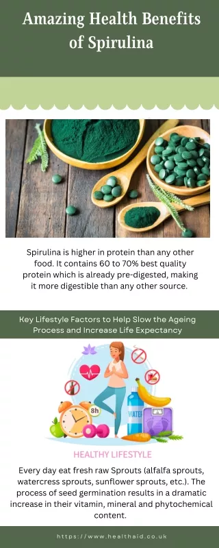 Amazing Health Benefits of Spirulina
