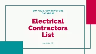 buy civil contractors database electrical
