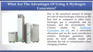 What Are The Advantages Of Using A Hydrogen Generators