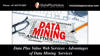 Why Should You Choose Data Plus Value Web Services for Data Mining Services?