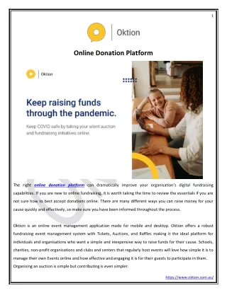Online Donation Platform