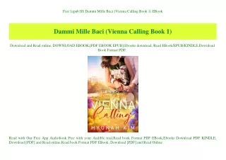 Free [epub]$$ Dammi Mille Baci (Vienna Calling Book 1) EBook