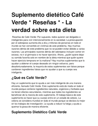Cafe Verde