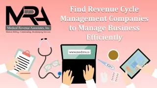Find Revenue Cycle Management Companies to Manage Business Efficiently