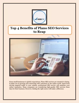 Top 4 Benefits of Plano SEO Services to Reap