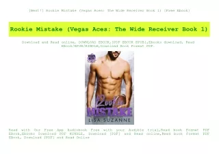 [Best!] Rookie Mistake (Vegas Aces The Wide Receiver Book 1) [Free Ebook]