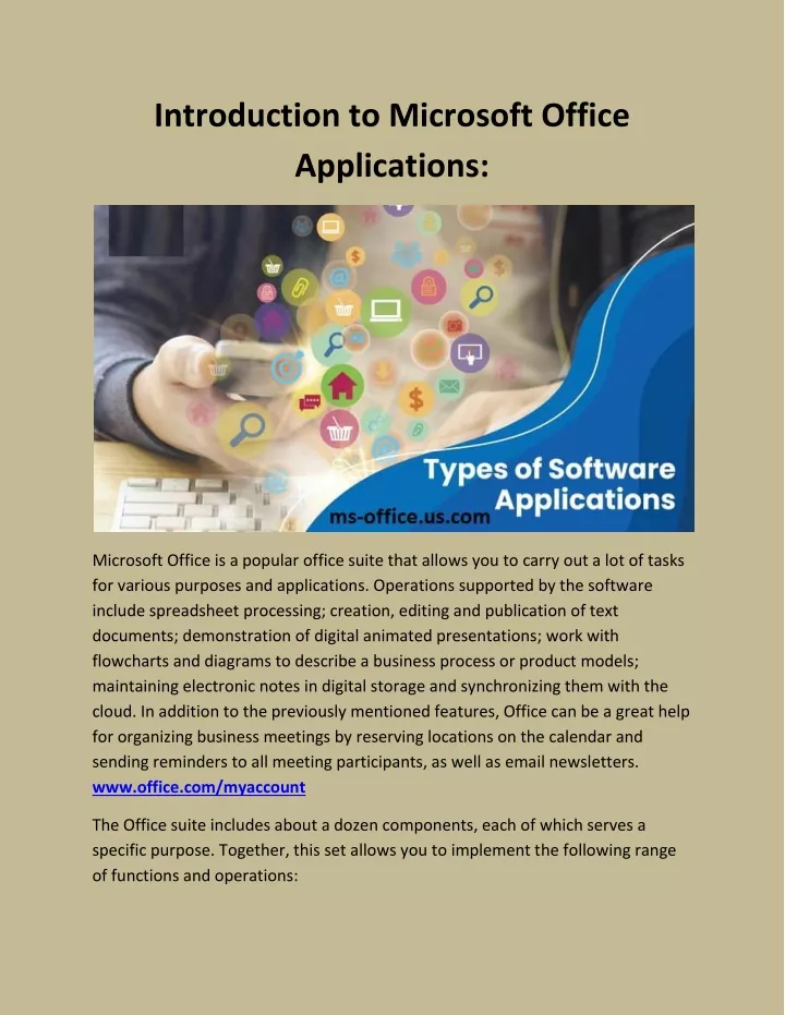 introduction to microsoft office applications