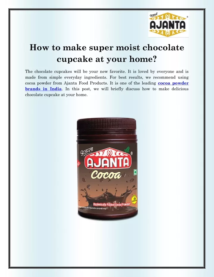 how to make super moist chocolate cupcake at your