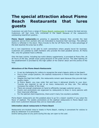 The special attraction about Pismo Beach Restaurants that lures guests _19.10 (2)