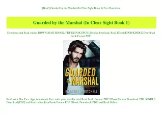 [Best!] Guarded by the Marshal (In Clear Sight Book 1) Free Download