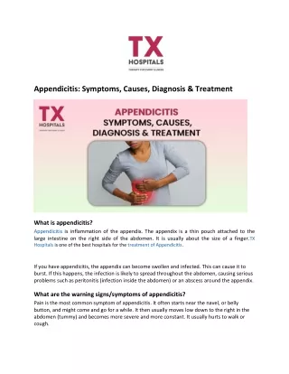Appendicitis: Symptoms, Causes, Diagnosis & Treatment