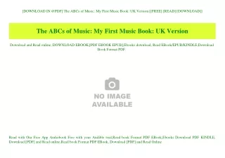[DOWNLOAD IN @PDF] The ABCs of Music My First Music Book UK Version [[FREE] [READ] [DOWNLOAD]]