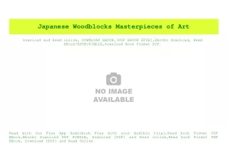 PDF) Japanese Woodblocks Masterpieces of Art PDF eBook