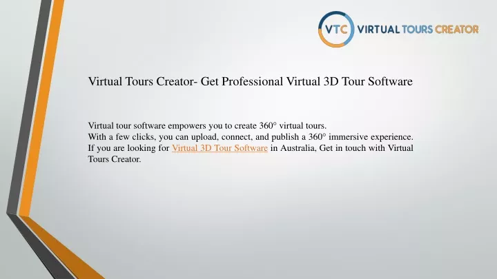 Ppt Virtual Tours Creator Provides The Best Virtual 3d Tour Software