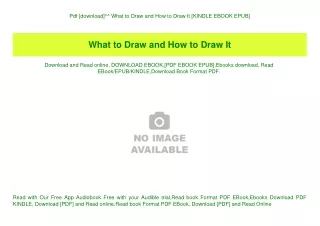 Pdf [download]^^ What to Draw and How to Draw It [KINDLE EBOOK EPUB]