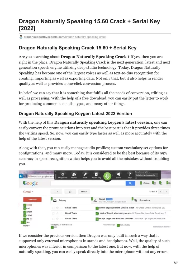 dragon naturally speaking 15 60 crack serial