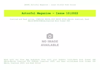 [BOOK] Artorful Magazine - Issue 102022 Free Online