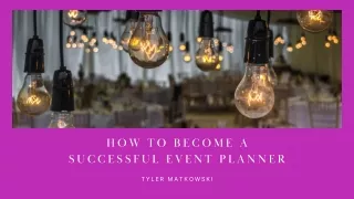 how to become a successful event planner