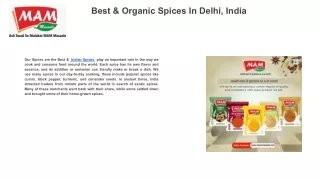 Best & Organic Spices In Delhi, India