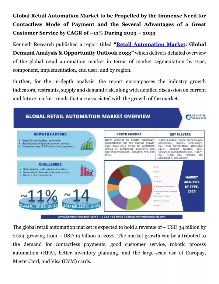 global retail automation market to be propelled