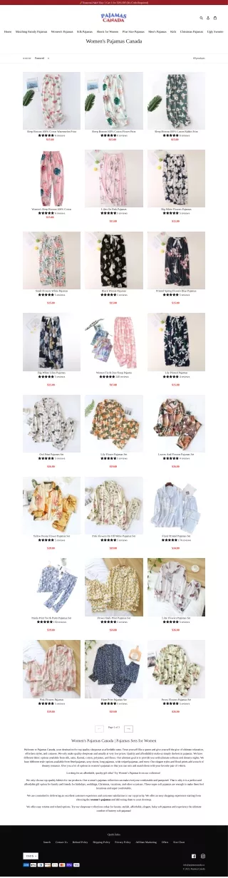 Womens pajamas canada