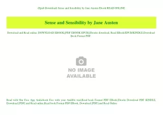 (Epub Download) Sense and Sensibility by Jane Austen Ebook READ ONLINE