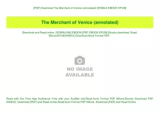 [PDF] Download The Merchant of Venice (annotated) [KINDLE EBOOK EPUB]