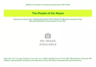 [BOOK] The People of the Abyss download ebook PDF EPUB