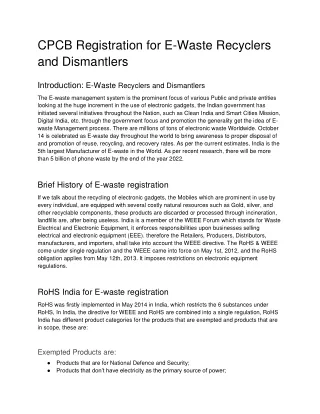 cpcb registration for e waste recyclers