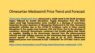 olmesartan medoxomil price trend and forecast
