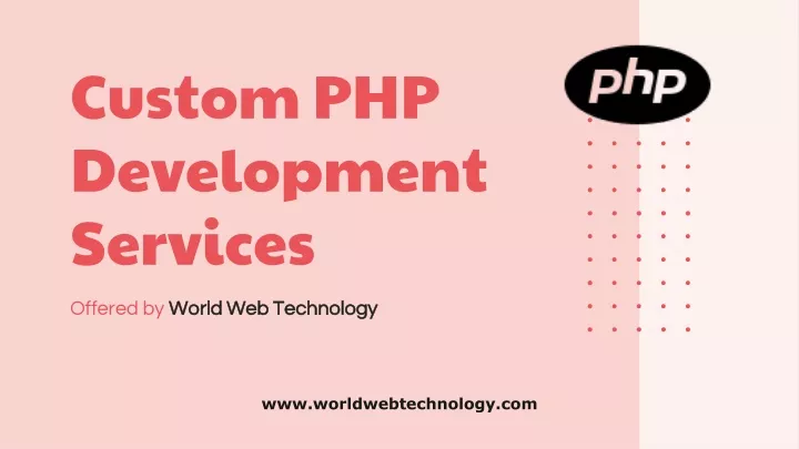 custom php development services