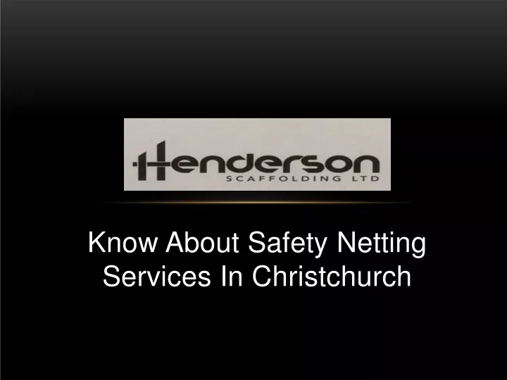 know about safety netting services in christchurch