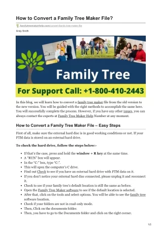 How to Convert a Family Tree Maker File