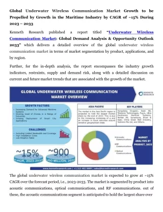 global underwater wireless communication market