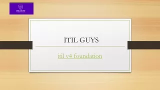 Itil V4 Foundation | Theitilguys.com